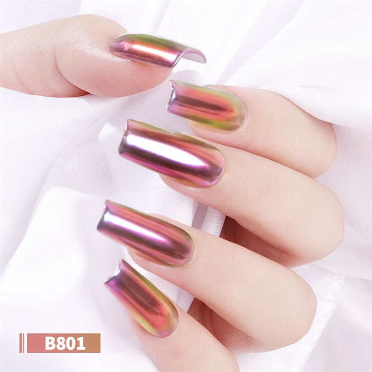 6 Color Bulk Solid Mirror Effect Fairy Neon Nail Art Chrome Powder Pen Pencil for Nail Design