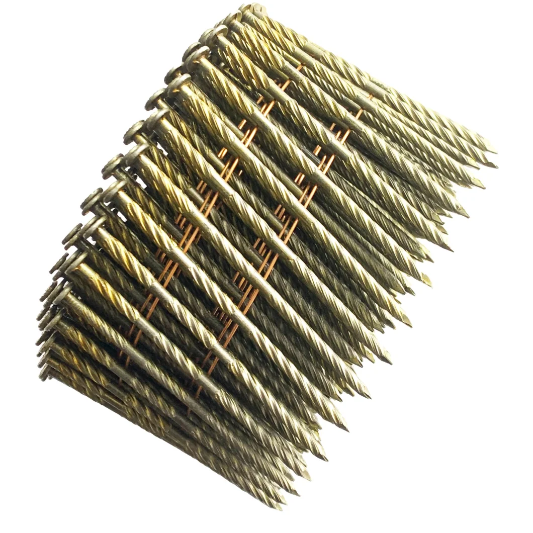 Low Price 15 Degree Wire Collated Ring Shank Coil Nails for Pneumatic Gun Nailer and Wooden Pallet