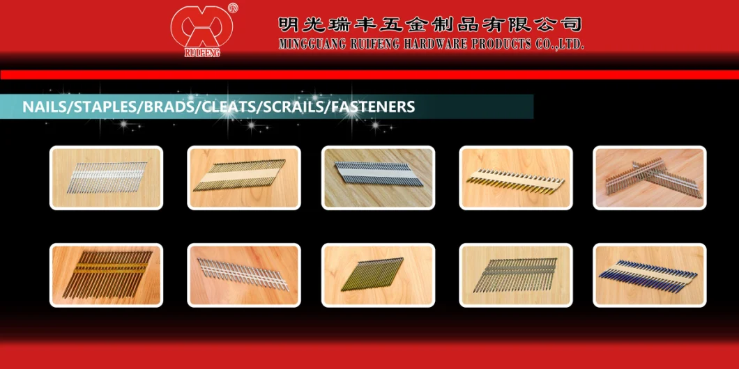 Factory Price Eg Smooth 21deg Plastic Strip Nails