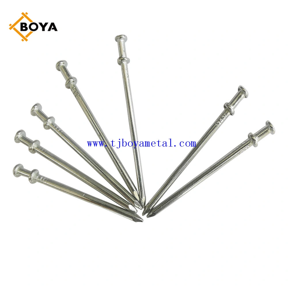 17X27 16D Bright Duplex Head Nails 50lb Finishing Nail Building Construction 1 Ton Q195 or Q235 Smooth Boya 25kg Bulk /Carton